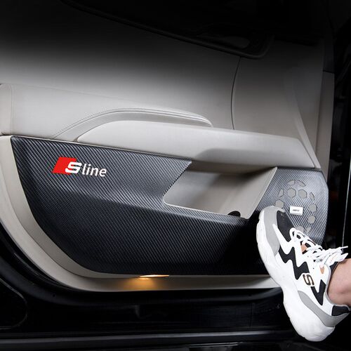 2021款奥迪A6L/Q3/A3/A4L/Q5L车门防踢垫改装汽车门板保护防踢贴