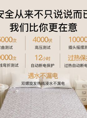 琴岛电热毯2024新品升级款单人双人双控定时家用电褥子除螨除湿