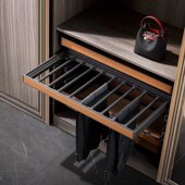 架 抽架家用多功能抽拉衣帽间五金配件西裤 裤 架衣柜内置可伸缩裤