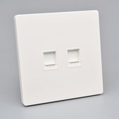 语音插 86型墙壁暗装 六类网络网口带电话线面板 千兆电脑网线插座