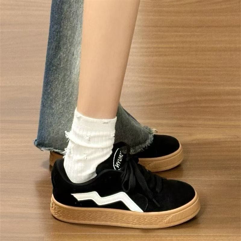 新款小众复古板鞋舒适面包鞋