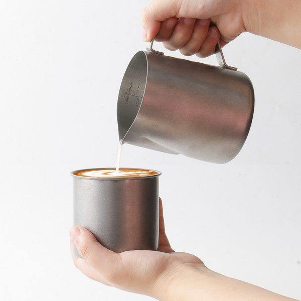 拉花杯不锈钢奶泡杯复古磨砂拉花杠咖啡拉花专用,餐饮具,拉花缸/拉花杯/打奶缸,淘宝优惠券,粉丝福利购,淘宝优惠卷