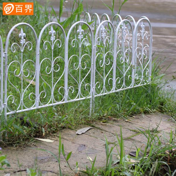 户外小爬藤支架花园篱笆铁围栏花草坪隔断装饰庭院护栏栅栏复古