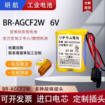 发那科BR-AGCF2W法兰克加工中心A98L-0031-0011数控车床CNC电池6V