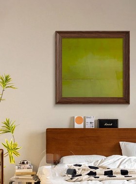 绿意萌动》中古风客厅装饰画法式高级感卧室挂画绿色复古餐厅墙画