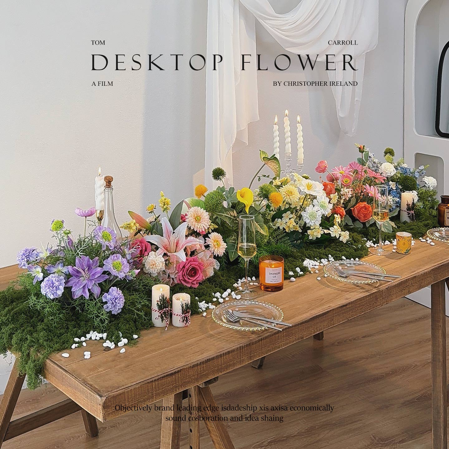 高级感桌面仿真花假花造景摆件