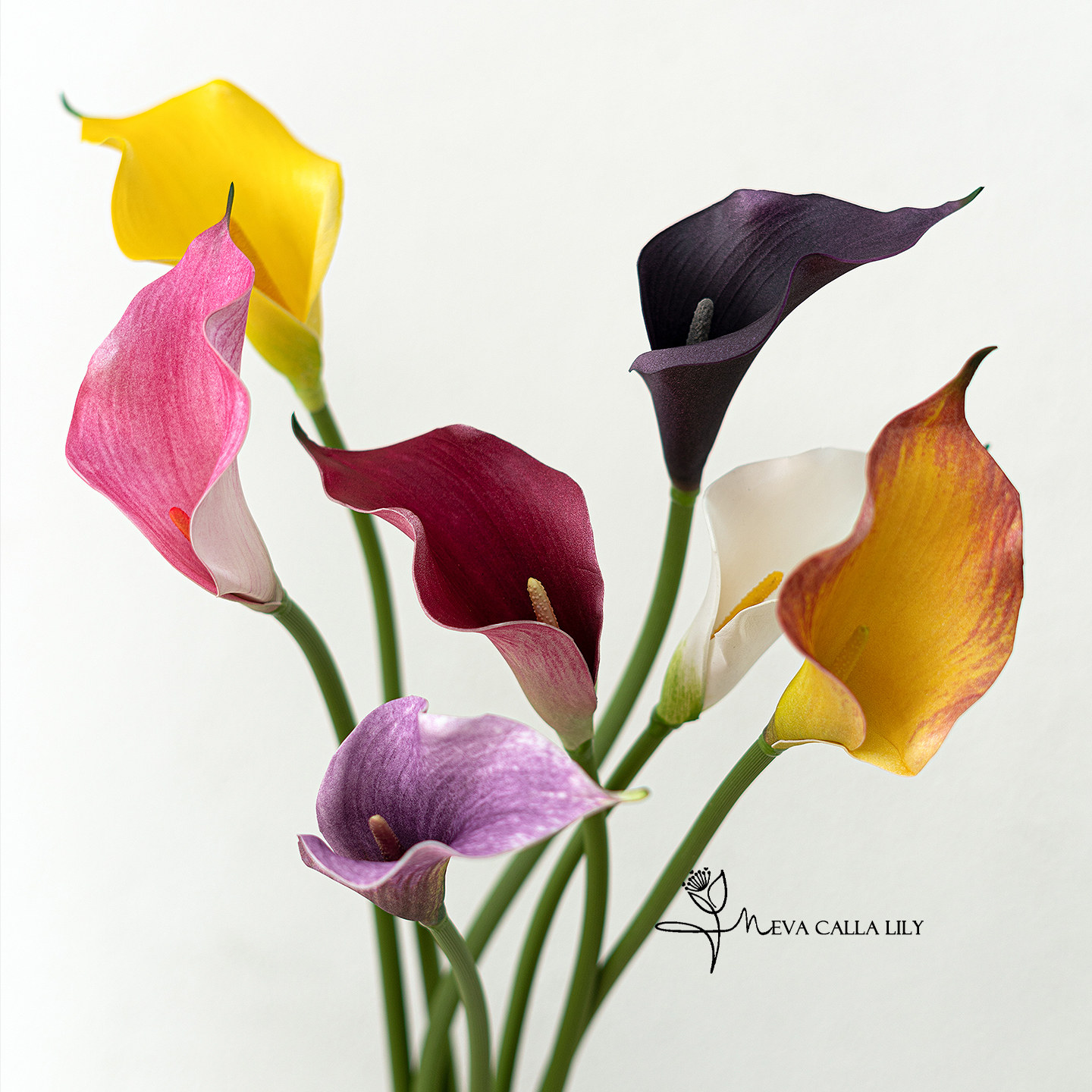 高级手感PU马蹄莲仿真花家居装饰摆件海芋百合假花拍摄道具装饰花