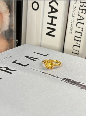 18K金戒指 镶嵌方糖戒指  80075