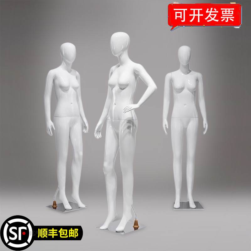 模特道具女全身人体假人台彷真模型橱窗婚纱女装内衣服装店展示架