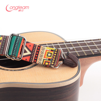 尤克里里免尾钉钩孔背带 民族风ukulele带子 乌克丽丽挂钩挂脖式