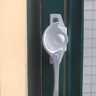 828月牙锁白色推拉门窗搭扣锁 移门移窗锁钩塑钢窗户锁扣铝合金