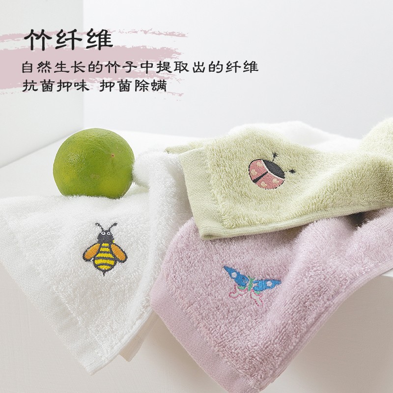 竹纤维毛巾油画风淡雅简约面巾抗菌除臭不掉毛亲肤柔软速干手巾女