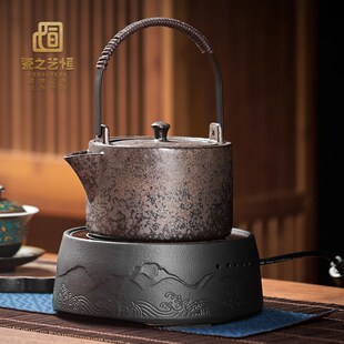 小型茶炉 瓷之艺恒烧水壶泡茶专用电陶炉家用煮茶器陶瓷煮茶壶套装