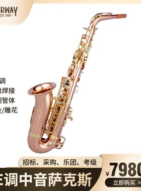 斯达威AS-802中音萨克斯 降E调磷铜手工雕花漆金萨克斯风专业演奏