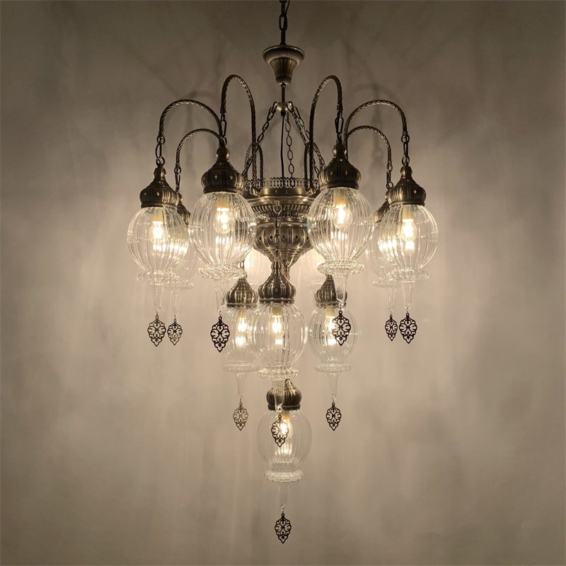 奥斯曼12头特色餐厅咖啡厅酒店民宿楼梯间土耳其手工异形玻璃吊灯,家装灯饰光源,酒店/宴会厅/餐饮吊灯,淘宝优惠券,粉丝福利购,淘宝优惠卷