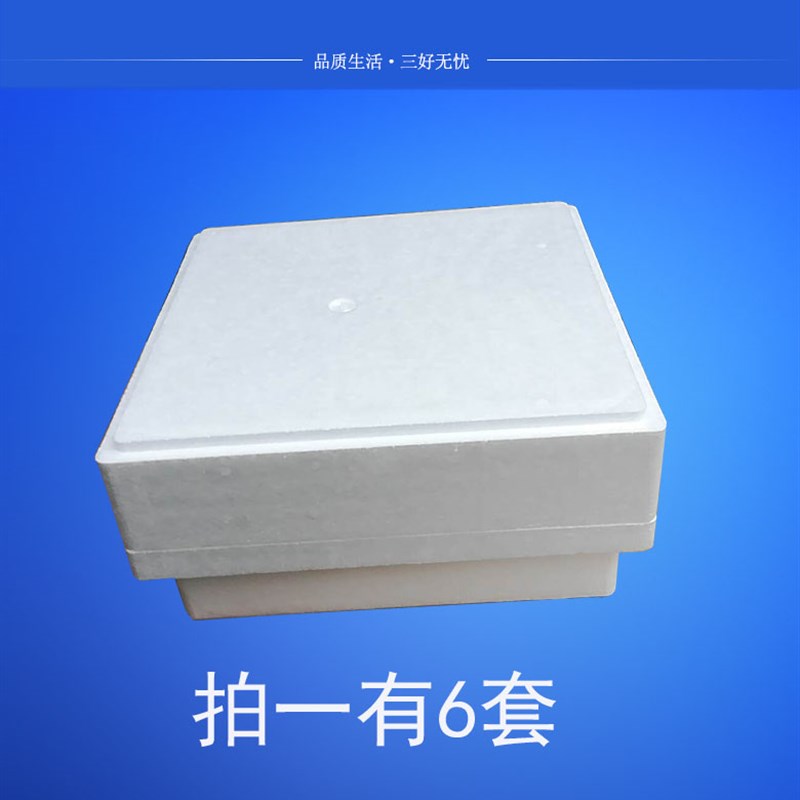 42正方形箱保温保鲜海鲜刺身姿造日韩料理创作拼盘外卖打包泡沫盒
