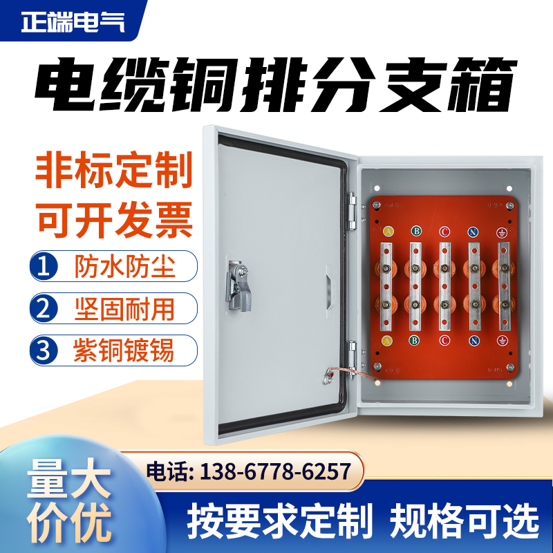 电缆分支箱铜排箱T接转换配电箱铜排矿物端子箱绝缘分流箱保护箱
