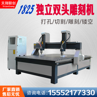 1825寿材棺材雕刻机双独立头木工石材浮雕大型全自动数控雕刻机