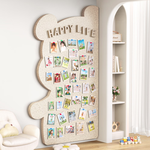 毛毡板照片墙拍立得照片背景板旅行相片展示板免打孔高级感装饰创