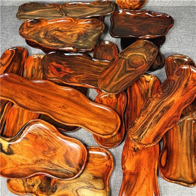 红木托盘果盘老挝大红酸枝随形干泡茶盘交趾黄檀木盘老料糖果盘