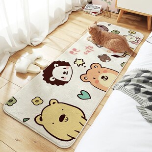 儿童床边毯卧室房间卡通地垫高级感可坐可睡防摔加厚爬行床边垫