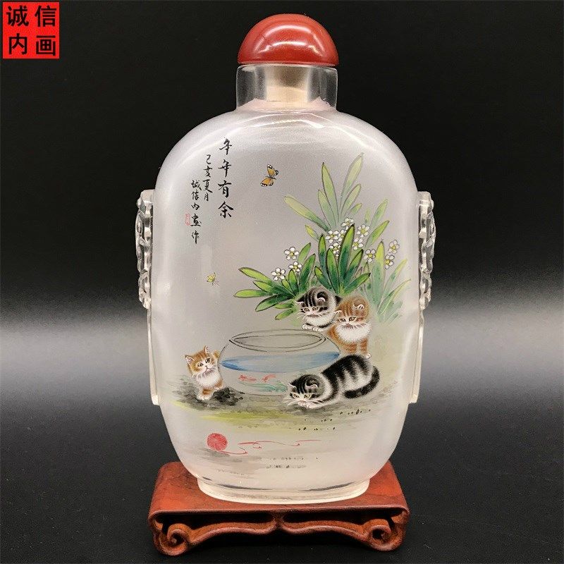 衡水中国风特色工艺品纯手工 手绘 鼻烟壶内画 商务收藏出国礼品