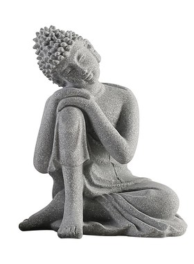 创意青砂石小如来佛像摆件鱼缸盆栽造景装饰禅意客厅桌面玄关景观