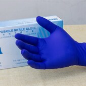 妙康一次性丁晴手套乳胶丁腈手套橡胶实验室耐酸碱工业防油水手套