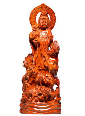 木雕观音佛像寺庙摆件供奉家用观世音菩萨雕刻工艺品