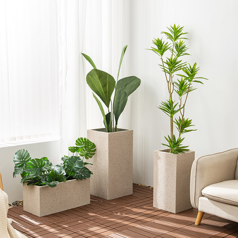 水泥盆花盆长方形花箱户外庭院长条型真石漆镁泥种植箱花槽可定制,鲜花速递/花卉仿真/绿植园艺,花盆,淘宝优惠券,粉丝福利购,淘宝优惠卷