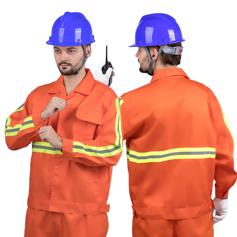 祖杰环卫工作服套装长袖工人安全反光服工地公路施工园林物业保洁