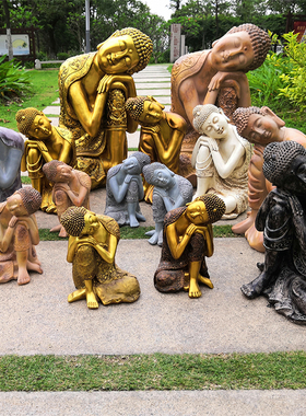 户外禅意佛像摆件庭院花园睡佛装饰泰国中式玄关茶室景观造景小品