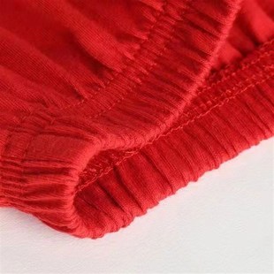 女全棉裤 中老年内裤 老人平角裤 红色纯棉质高腰内裤 头 女本命年大码