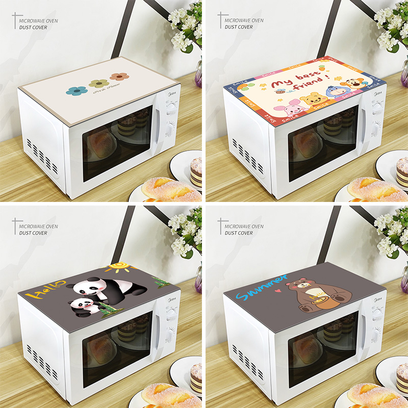 皮革微波炉防尘罩烤箱盖布盖罩冰箱防尘盖垫专用遮尘垫子防油罩布