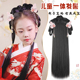 儿童汉服假发一体懒人发箍女童古风可爱造型演出发饰古装 发包头饰
