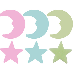 天花板3d立体夜光星星发光儿童房间装饰品卧室自粘墙贴纸荧光贴画