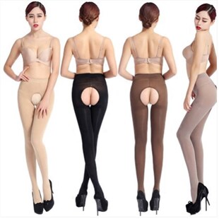 袜女 中厚白色开裆连裤 买2送1春秋季 加厚开裆丝袜防勾丝加肥加大码