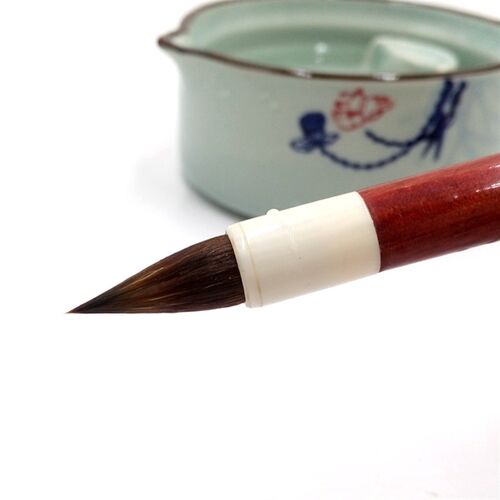 鸡距笔狼毫小楷笔蒜头毛笔头抄经临摹短锋胖头毛笔手工仿唐古法