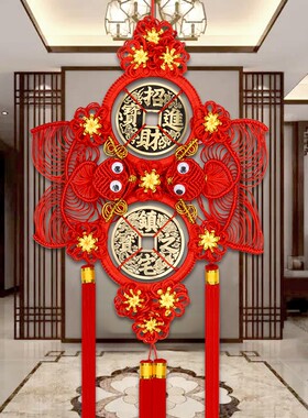 保真铜钱中国结挂件客厅玄关招财进宝镇宅之宝新居乔迁装饰平安节