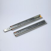 东皇抽屉三节不锈钢静音滑轨阻尼缓冲轨道电脑桌键盘侧装 导轨橱柜