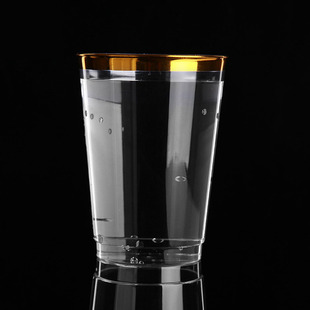 航空杯一次性杯子硬质塑料杯加厚透明商务定制杯小试喝杯品尝杯