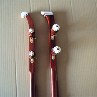 紫檀秦腔板胡杆卷书头平头秦腔扁杆高音带紫檀滑道腰码千斤小胡杆