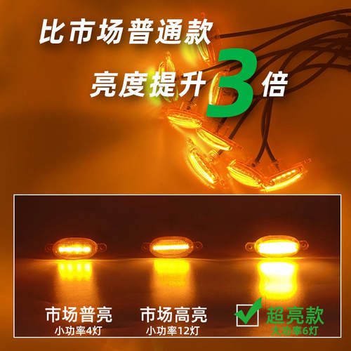 专用北京BJ40中网灯小黄灯警示爆闪灯日行灯越野车改装饰用品配件