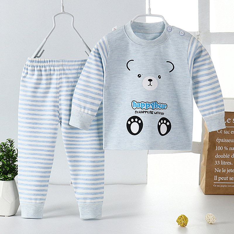 儿童内衣套装彩棉2021新款秋装婴幼儿男女童宝宝开衫纯棉秋衣秋裤