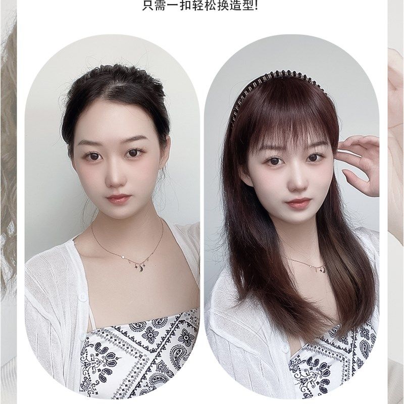 真发辫子发箍刘海一体假发女隐形头顶补发遮白发增发量前额刘海片,美发护发/假发,其它假发,淘宝优惠券,粉丝福利购,淘宝优惠卷