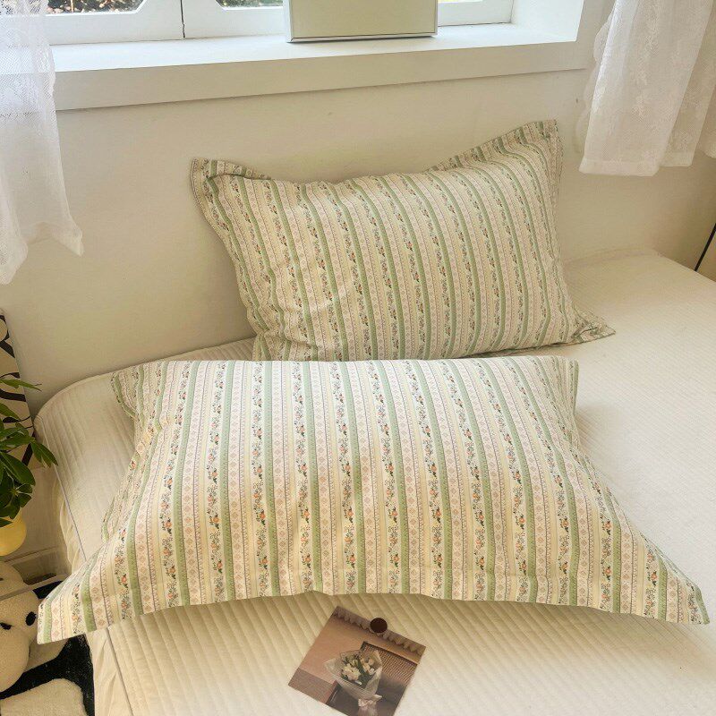 枕套一对装纯棉枕芯套春夏秋全棉成人学生枕头套48cmx74cm小清新