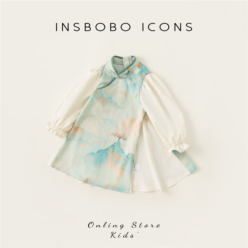 女童汉服唐装裙儿童秋装2024新款小童国风连衣裙中秋节汉服新中式