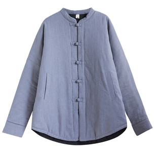 新品宽松开衫夹克外套秋冬男款加棉棉 短款保暖中国风羽绒棉棉服