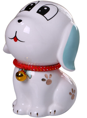 狗存钱罐送儿童节日生肖礼物创意书房办公室装饰品招财陶瓷小摆件