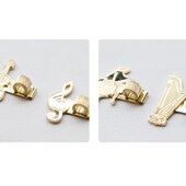 上尚创意金属笔夹笔插音乐之声 笔记本手账百搭金属弹簧伸缩笔夹